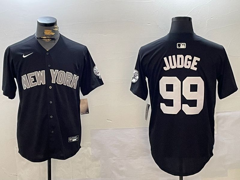 Men New York Yankees #99 Judge Black Game 2024 Nike MLB Jersey style 1202